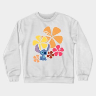 Hibiscus flowers and an Alien Crewneck Sweatshirt